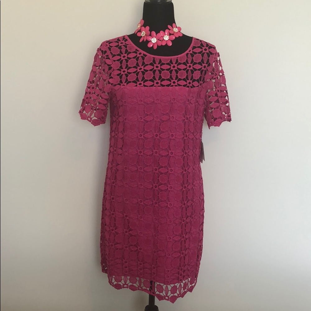 NWT Laundry pink lace dress